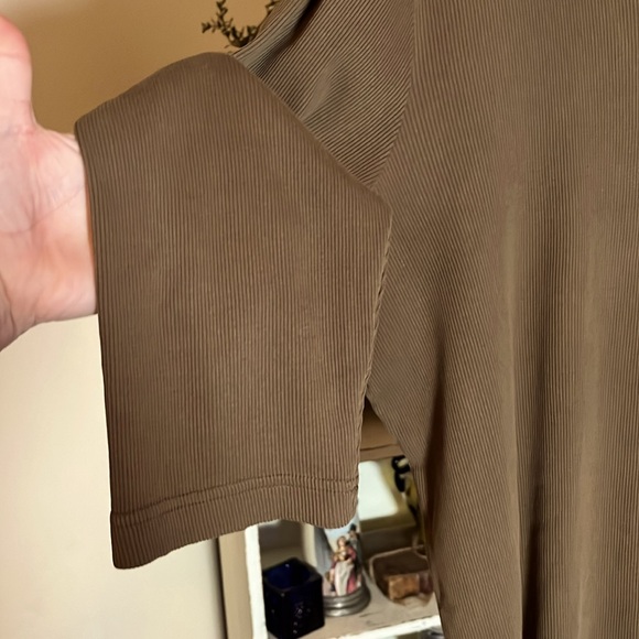 💙Lauren Ralph Lauren 2X 100% cotton brown long sleeve,lace up,suede-like ties - Picture 5 of 5